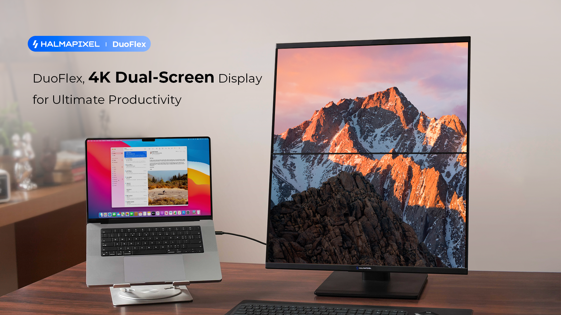 27'' 4K Halmapixel DuoFlex Dual Screen Monitor